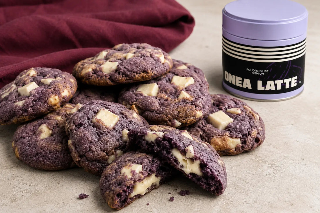 cookie moelleux chocolat blanc ube